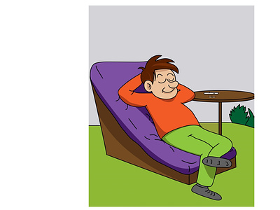 cartoon relaxing colored image