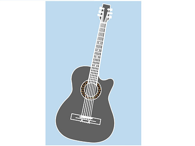 Guitar for t shirt branding design illustration logo t shirt design vector