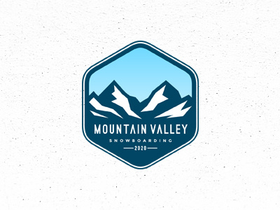 Mountain Valley Logo expedition high hill ice logo mountain nature peak rock snow top vector