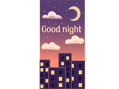 Good night background design illustration minimal vector