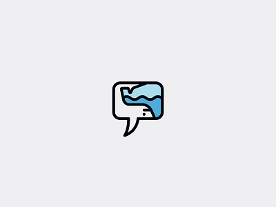 Chat bubble / shark icon