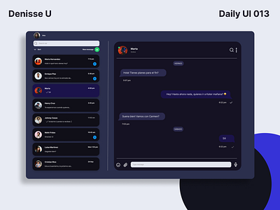 Daily UI 013- Messages daily 100 challenge dailyui13 design figma ui