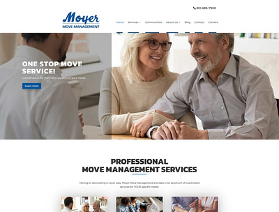 Moyer Move Management website design wordpress