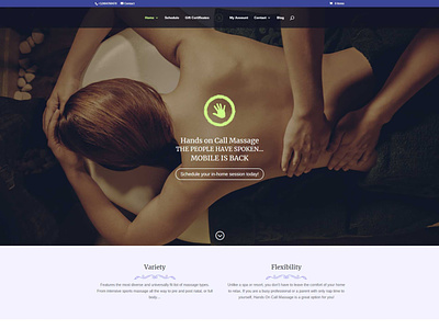 Hands on Call Massage website design wordpress
