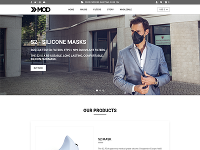 Mod Website Design graphic design product page ui design web design website design