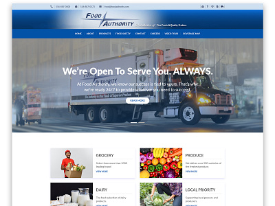 Food Authority Homepage graphic design landing page design product page product page design ui design web design website design