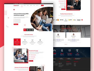 Quattracon Business Landing Pase design graphic design landing page design product page product page design ui design web design website design