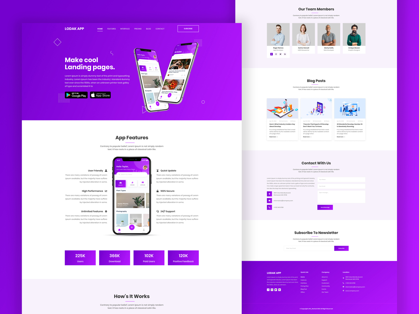 Mobile App Landing Page Design by NH_Rashed on Dribbble