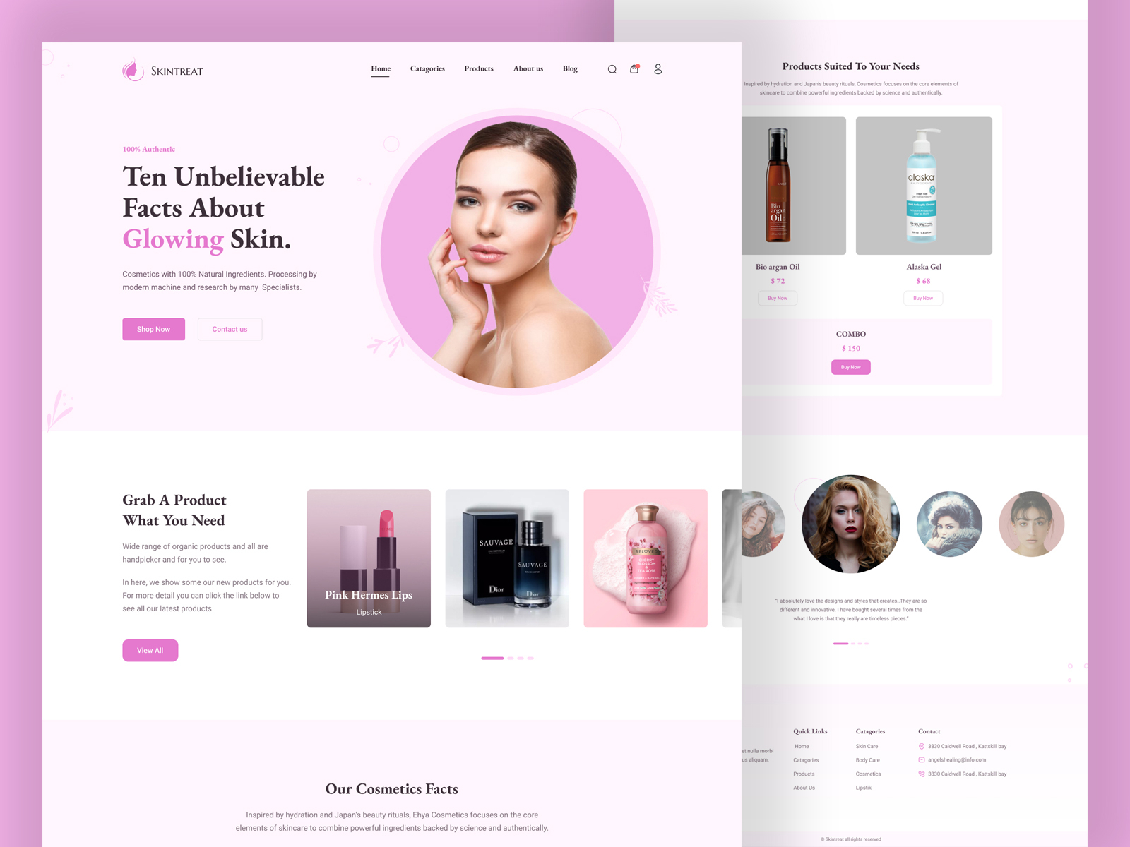 Skintreat - Skin Care Treatment Service Landing Page Design by NH ...