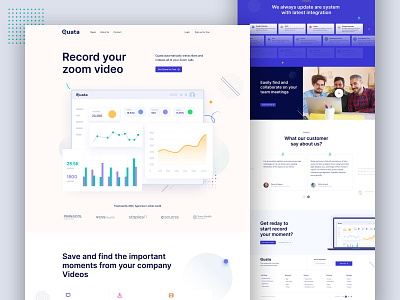 Quata - Saas & Software Startup landing page (Home 3)