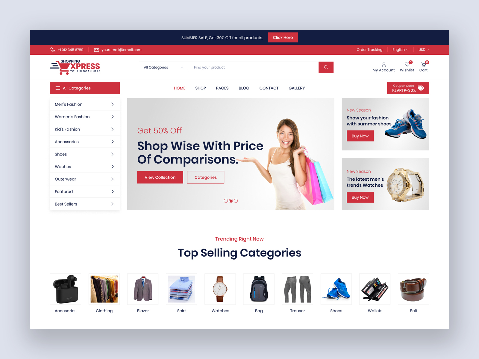 e-Commerce Landing Page Design by NH_Rashed on Dribbble
