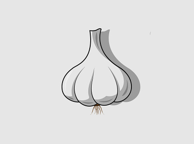 Garlic art design flat illustration illustrator logo minimal ui vector