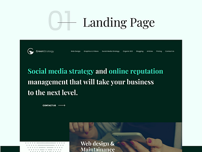Green Strategy ORM Website Redesign design typography ui ux