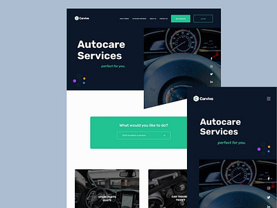Mycarviva Autocare site design typography ui ux