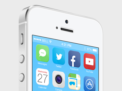 Flat iOS 7 App Icons app design flat icon ios7