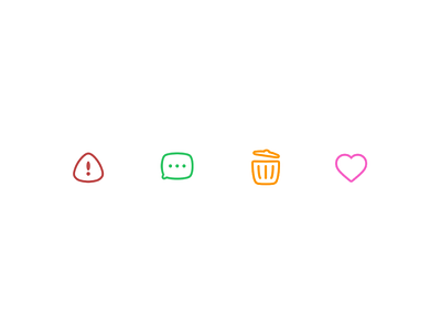 UI Icon Concept 2d app button colourful design desktop flat graphic design icon like button minimal minimalist mobile modern simple speech bubble ui ux vector