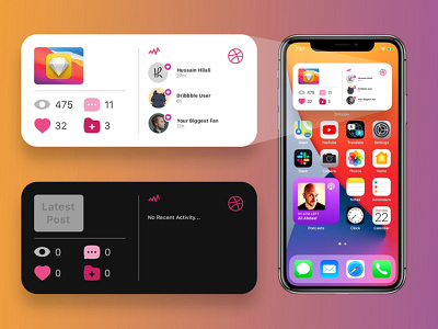 Dribbble 4x2 iOS 14/Big Sur Widget