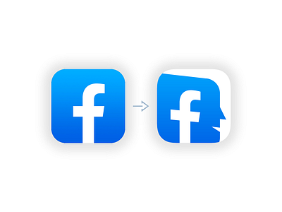 Facebook Icon Redesign 2d app app design branding design facebook flat graphic design icon icon design illustration logo minimal minimalist redesign simple ui ux vector