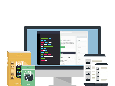 Study book code design develop device flat ios iot platform responsive tablet web