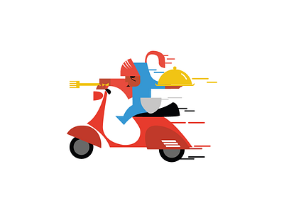 Foodsquire ai color design flat food foodsquire icon illustration logo psd squire vespa