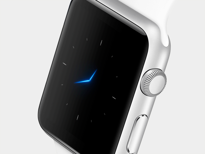 Minimalistic Clock Face animation applewatch clock face concept gif interface iwatch
