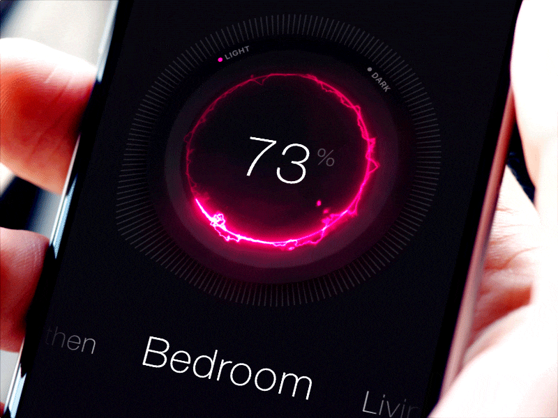 Smart Home GIF circle control effects energy gleb home iphone motion os smart ui ux