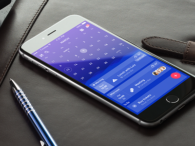 Personal Task Management App appdesign blue flat icons interface ios iphone mobille apps task management ui ux