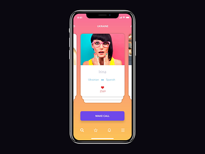 Translation App. Gallery Interaction animation app application card clean dark flat gallery inspiration interaction interface light mobile motion mp4 translation ui user card ux video