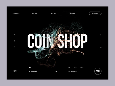 Coin Shop (with audio) animation black blockchain clean coins colors cryptocurrency cryptocurrency exchange dark interface minimal motion sell shop ui ux webapp webdesign