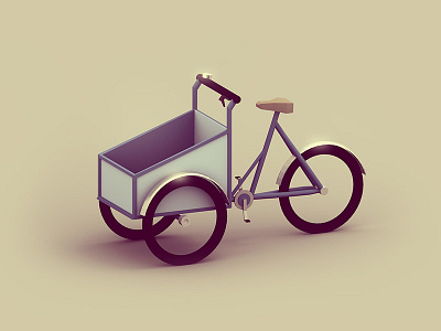 Christiania Bicycle 3d bicycle bike blender christiania copenhagen cykel danish lopoco low poly lowpoly render