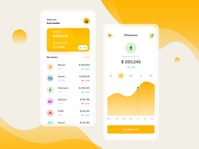Cryptocurrency App app coin crypto design ui ux
