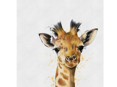 Baby Giraffe baby animals book illustration character design digital illustration digitalart giraffe illustration kids illustration nursery procreate