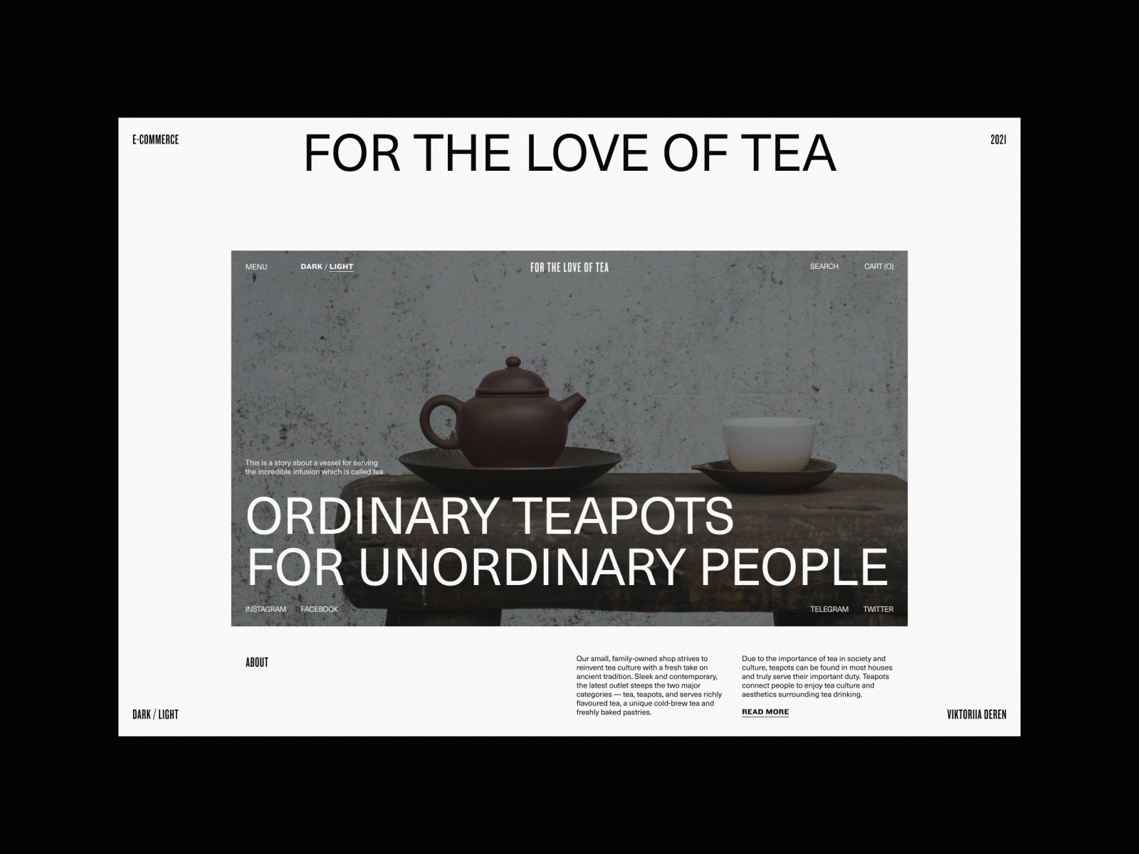 For the Love of Tea animation design e commerce motion graphics online store shop ui uiux webdesign