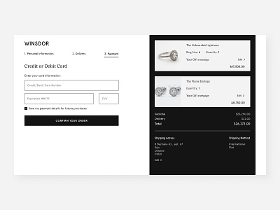 Daily UI 002 | Credit Card Checkout cart checkout credit card dailyui dailyuichallange design e commerce payment store ui webdesign