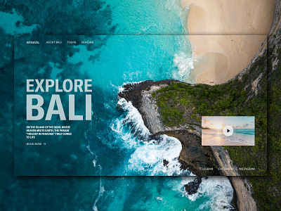Intravel | Home screen concept bali design first screen home screen tourism tours travel travel agency ui webdesign