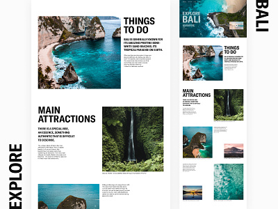 Intravel | Explore Bali bali dailyui design first page home screen indonesia landing page layout tourism tours trave agency travel travel and tourism traveling ui webdesign