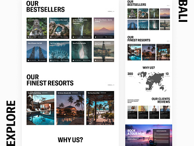 Intravel | Explore Bali agency bali bestcellers cards design first page indonesia landing page main page resourts reviews tourism tours travel travel agency traveling ui webdesign white space