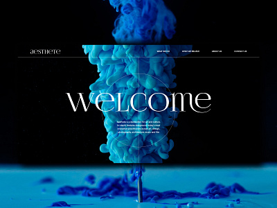 Aesthete | First screen dailyui design first screen main screen ui webdesign