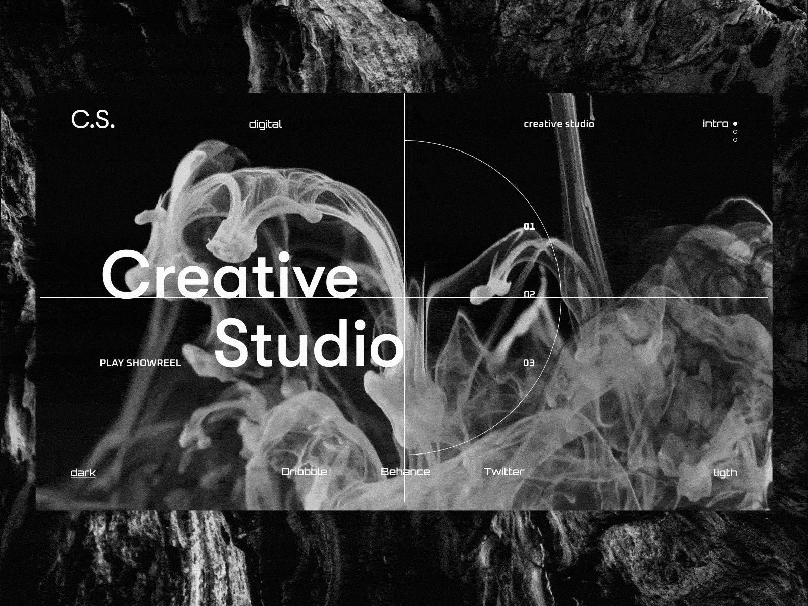 Creative Studio | First screen concept animation daily ui dailyui design design agency first screen home screen sreative studio studio ui webdesign