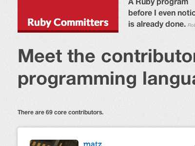 Another shot from rubycommiters clean css3 rails ruby