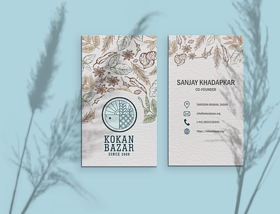 Kokan Bazar branding design flat illustrator indian logo minimal spices stationery vector