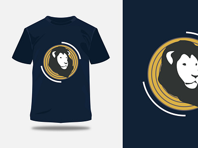 LION FACE LOGO  AND T SHIRT  DESIGN