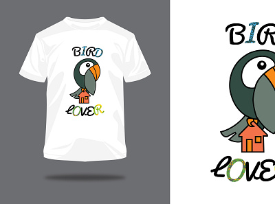 BIRD LOVER VECTOR WITH T SHIRT DESIGN biology bird logo illustraion t shirt tshirtdesign vector design