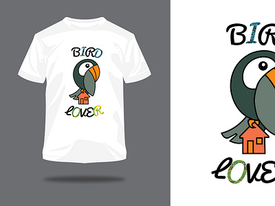 BIRD LOVER VECTOR WITH T SHIRT DESIGN