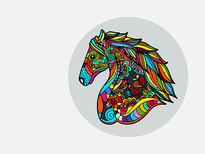 horse line art design