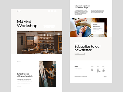 Makers Workshop - Concept I course crafts landing page layout makers minimal typography ui web design website website design whitespace workshop