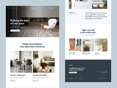 Interior Design Agency - Website Concept agency clean design furniture interior landing page minimal ui web design website