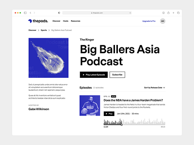 Podcast Platform - UI Concept #1
