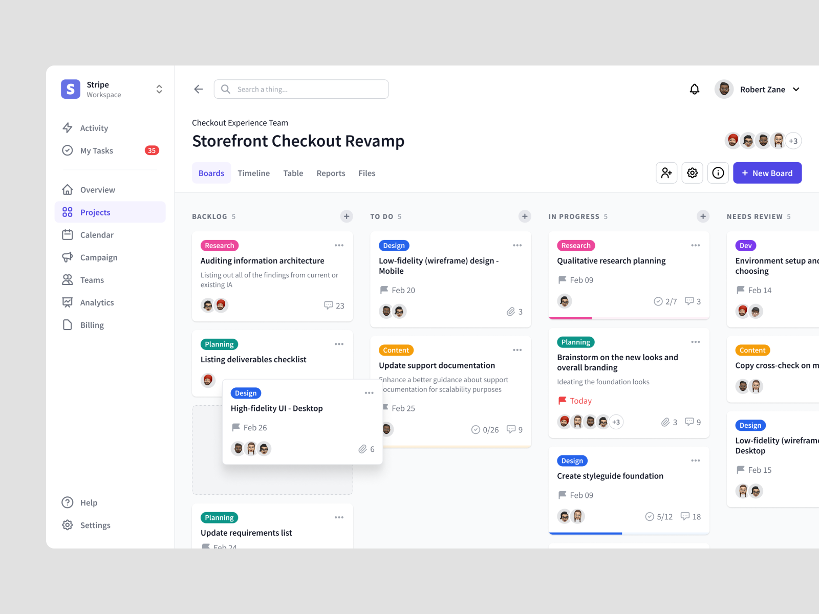 Kanban View Concept by Afrian Hanafi for Esteen on Dribbble