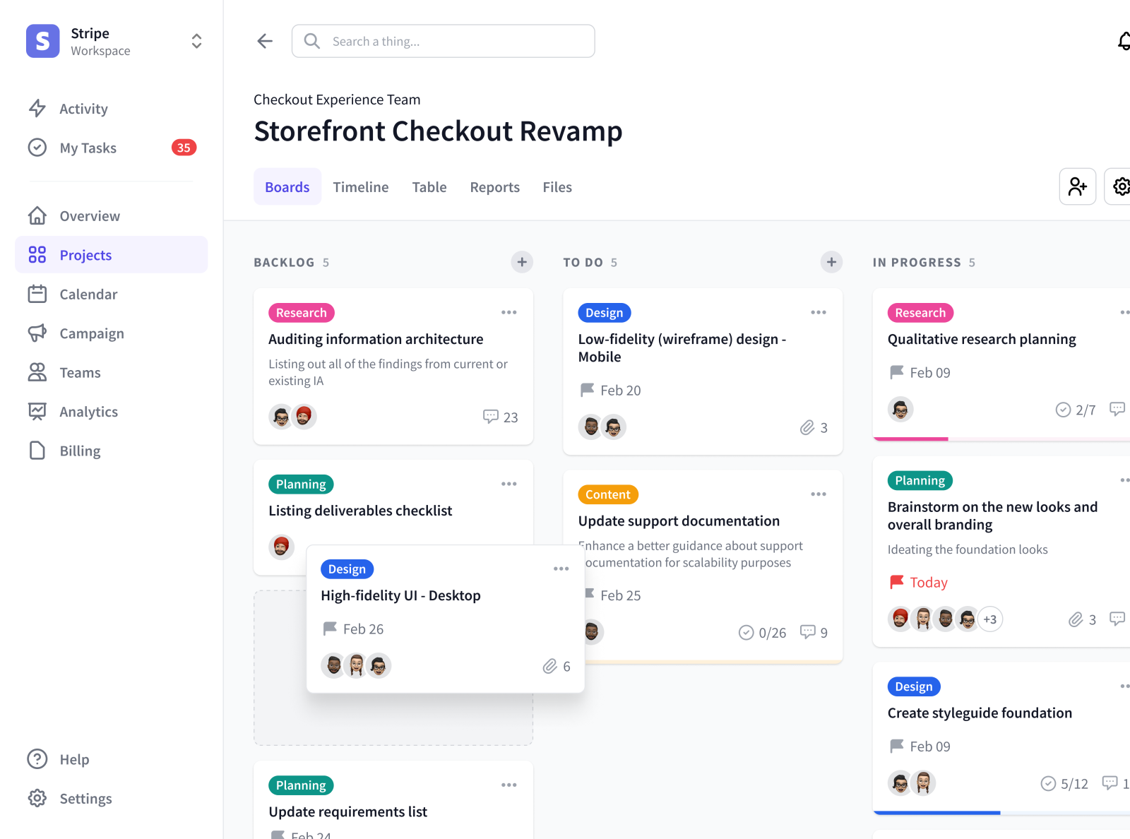 Kanban View Concept By Afrian Hanafi For Esteen On Dribbble